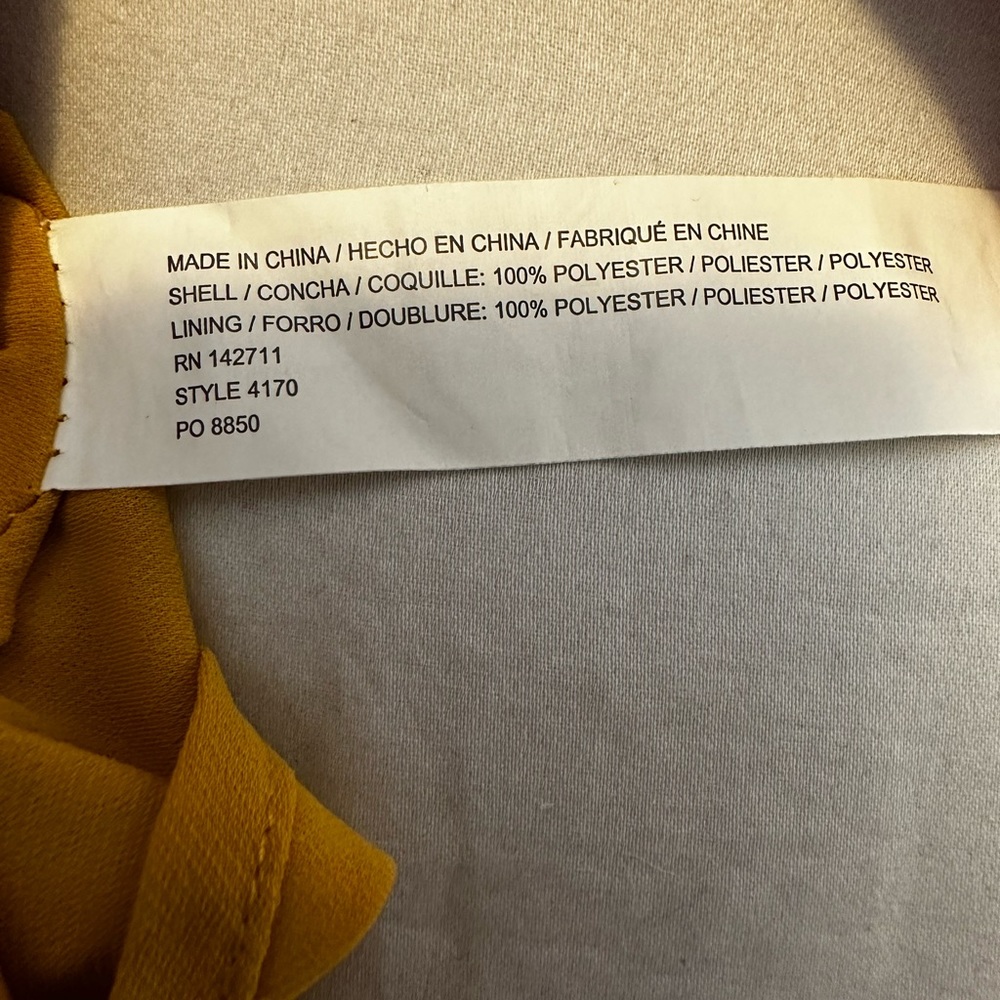 Eloquii formal tiered ruffle dress. Size 20. Beautiful yellow/mustard color. - Picture 5 of 5